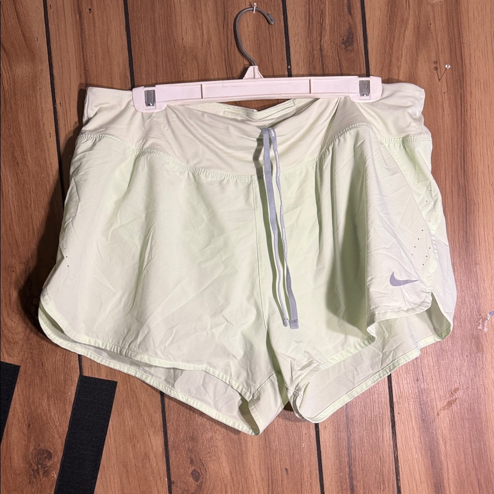 Nike Women's Pale Green Athletic Shorts
